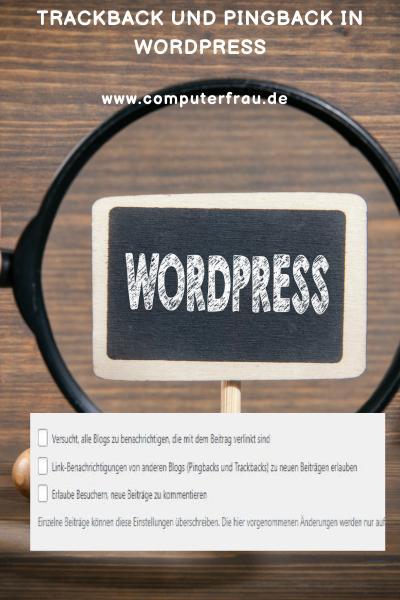 Trackback und Pingback in WordPress